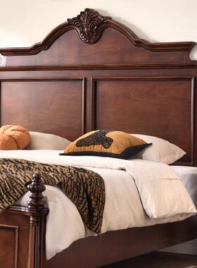 复美式床实大木古床1米8床主床气压储物床豪华气次卧高端90913卧