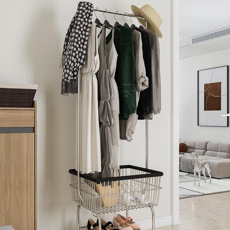 落地晾衣架折叠室内衣ZYJ阳台卧挂衣架子室家用简易单杆式架晒衣