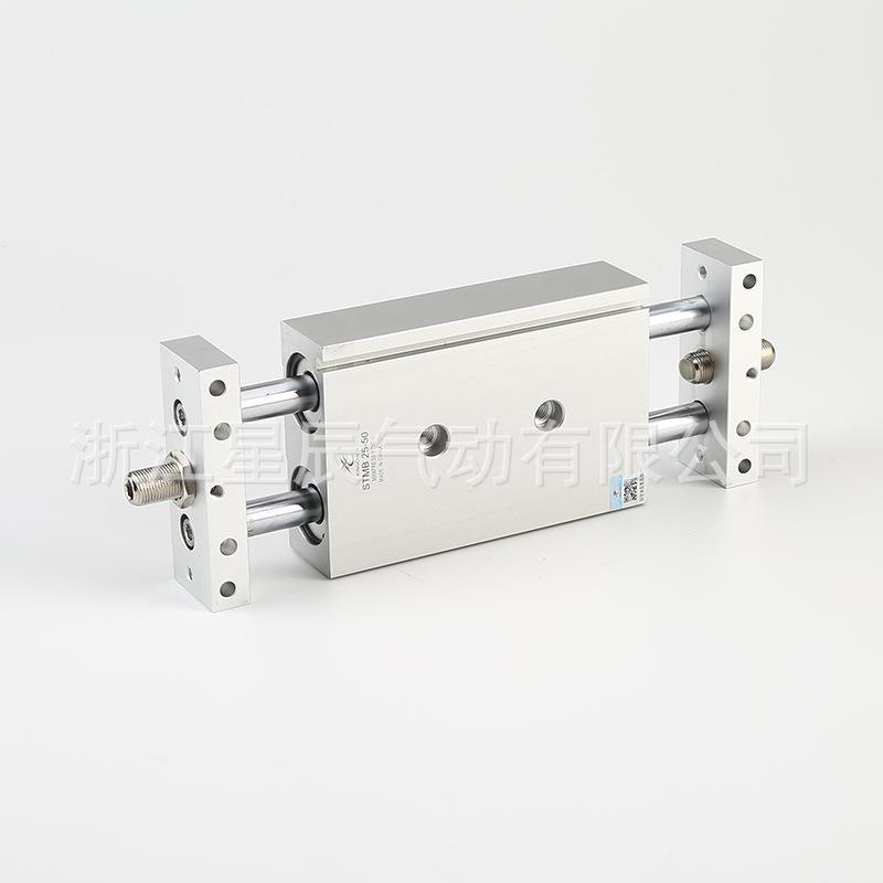 气动STMB系列25201缸径滑台气气缸双气缸双杆双轴气缸复动轴型缸