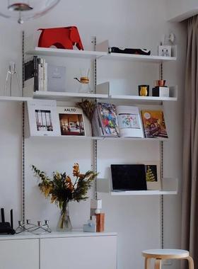 简约浮ins多层书架墙壁挂轨道52713系统置物挂墙悬飘窗收上架纳架