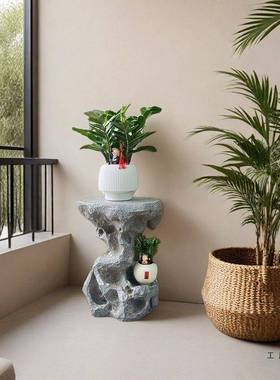 太湖石花架饰F99M8HJM庭院户外件摆装架落地造景布置花盆园林防水