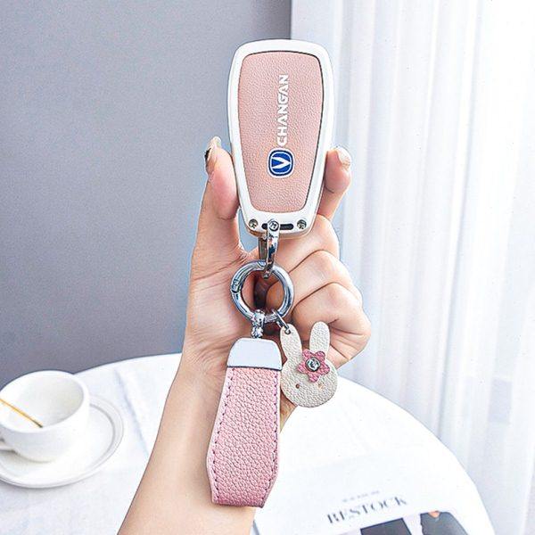 长安钥匙套CS75Plus包扣CS55扣CS35逸动欧尚X5车X7unit铝合金女款