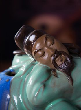 手工瓷白醉陶瓷家居装饰品仙包邮艺术摆件雕塑人物李诗雕塑酒仙酒