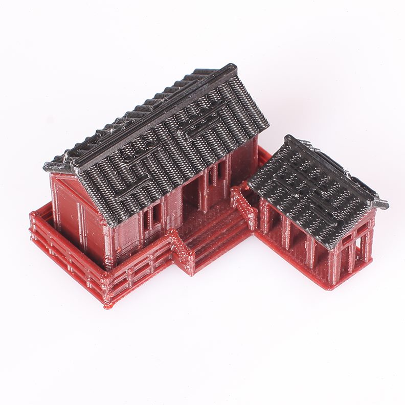中式房子盆景假山小摆件屋水陆缸书房建筑模型古造景微景观茅摆件
