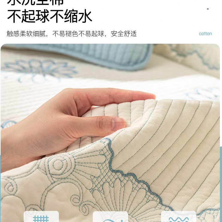 双面防滑坐垫套罩沙发垫四季通用小清新全棉简约子北欧巾定制布艺