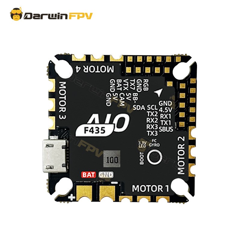 达尔文穿越机 AIO F4飞控 电调 国产芯片AT32F435 32位Y电调AM32