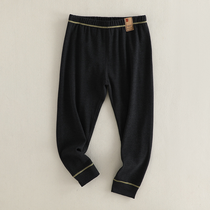 胖童卫生裤男童内穿德绒内搭裤薄款绒裤加肥加大宽松大尺码儿童保