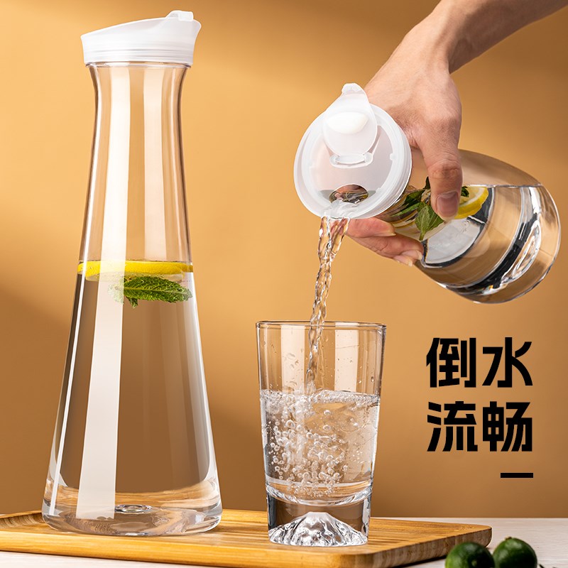 亚克力扎壶商用餐厅PC冷水壶果汁酸梅汤柠檬水壶塑料凉水壶耐高温