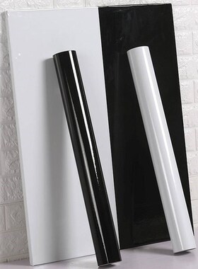 Q683白色高光家具翻新贴纸烤漆防水自粘墙纸壁纸波音软片橱柜衣柜