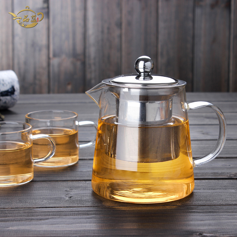 玻璃公道杯分茶器带茶漏一体式套装大号加厚耐热304不锈钢过滤网