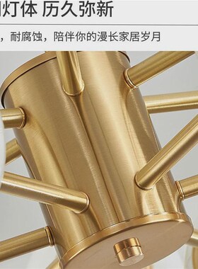 厅吊灯分子灯魔豆吊灯全客灯餐53716灯厅LE铜D卧室家用现代简约房