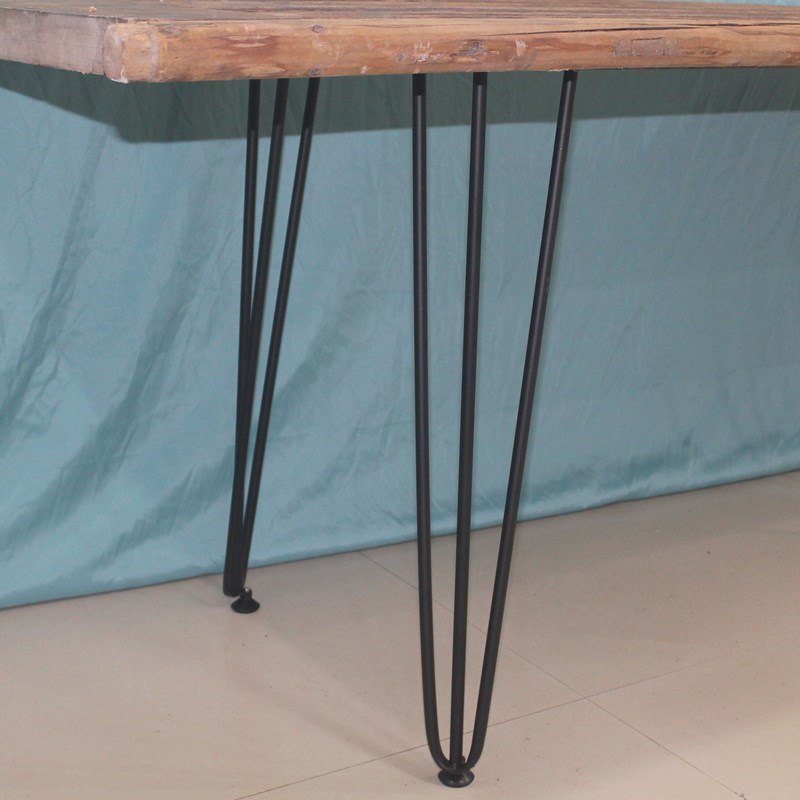 速发定制加厚简易铁艺桌腿餐桌桌脚会议桌桌架支架不锈钢色茶几脚