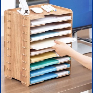 现货文件收纳架多层文件架桌面文件收纳架子分层架办公用品文件框