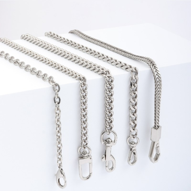 银色包包链条配件改造替换包带斜挎肩带腋下女包金属链子单买