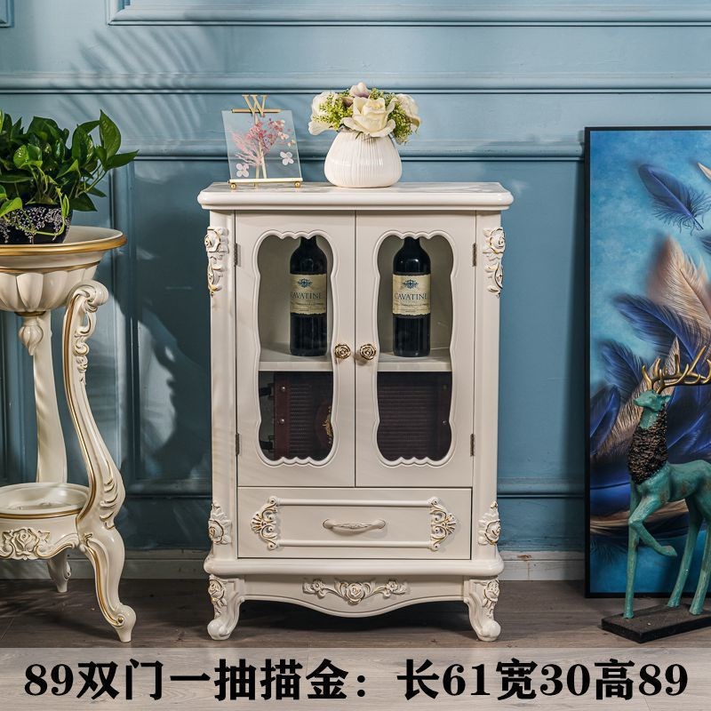 玄关柜欧式酒柜现代简约茶水柜实木红酒柜储N物柜玄关餐边柜客厅