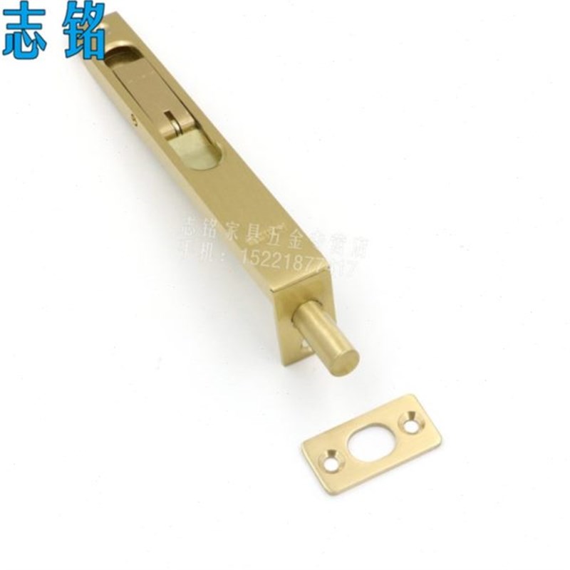 用门家具 双开门 暗插销y木门天暗藏门暗插地插式门纯铜用