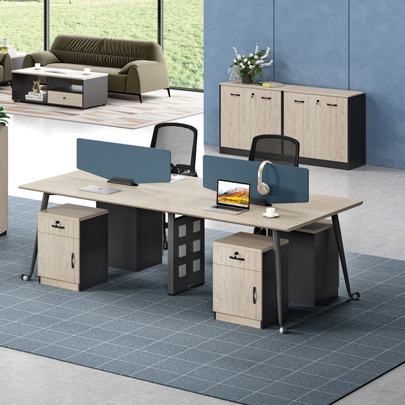 现代简约办公家具 4人位职员办公桌工位办公室员工电脑桌子