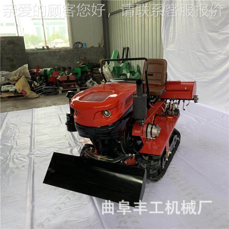 新款乘坐马式35力履爱带旋耕机 果耕园大棚履带地机小型BLT绿翻土