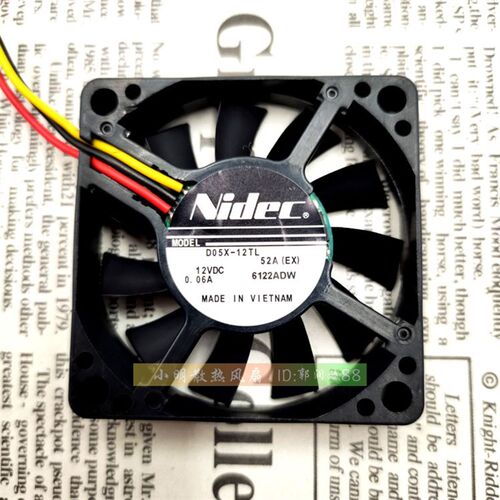 原装 Nidec D05X-12TL 12V 0.06A 5010 5CM 静音加湿器散热风扇