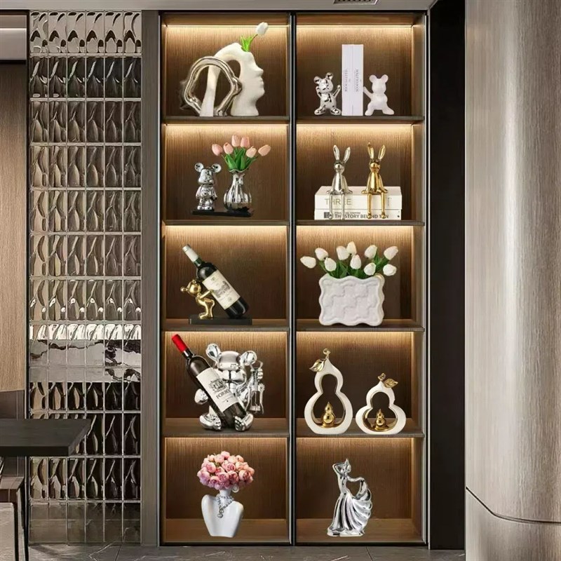 红酒架摆件d轻奢高档客厅摆件酒柜装饰品家居电视柜现代软装工艺