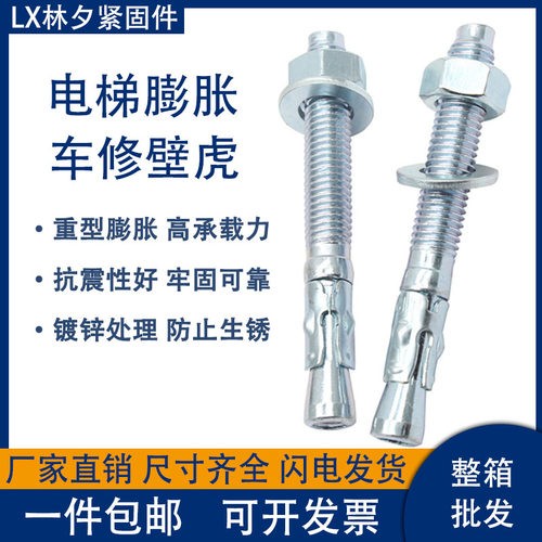 镀锌车修壁虎膨胀螺丝电梯专用蓬胀螺丝车修蓬胀M8M10M12YM16M20