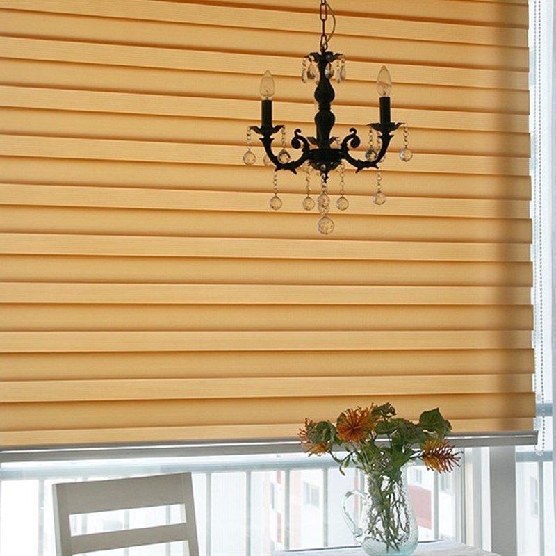 柔纱帘百叶窗帘卷帘双层加厚香格里拉遮光卧室卫生间办公室免打孔