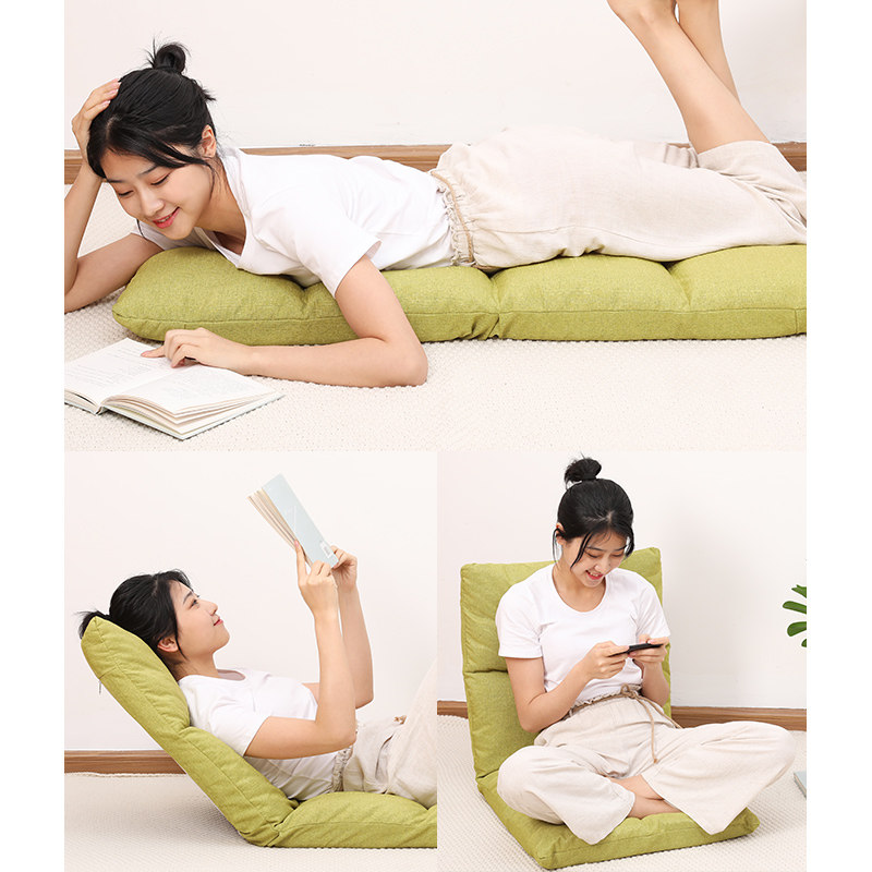 飘窗地板坐垫榻榻米折叠椅子靠背垫一体卧室地上懒人沙发靠背座垫