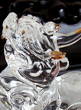 水晶貔貅摆件大号一对家居摆设工艺品送领导老师装饰品摆件