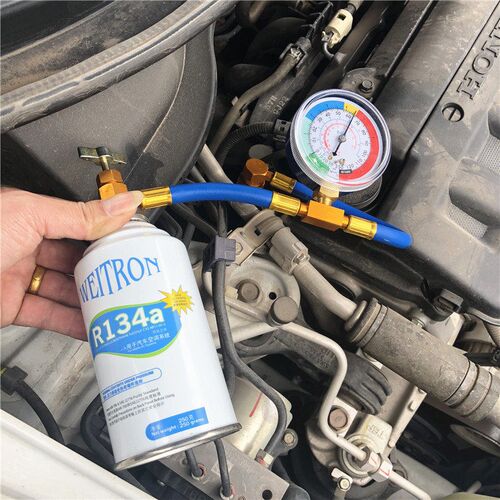 R134a汽车空k调系统加氟管补充管加液工具补充氟利昂制冷雪种仪表