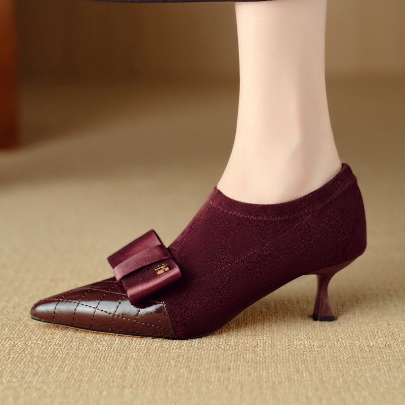 尖头细跟单鞋高跟鞋深口单鞋女2024春秋法式时装鞋职业工作鞋女鞋,女鞋,深口单鞋,淘宝优惠券,粉丝福利购,淘宝优惠卷
