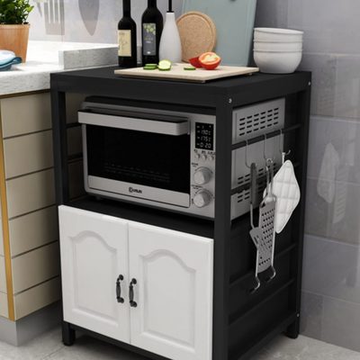 家用微波炉烤箱白色收纳多功能三层架子置物柜厨房置物架落地多层