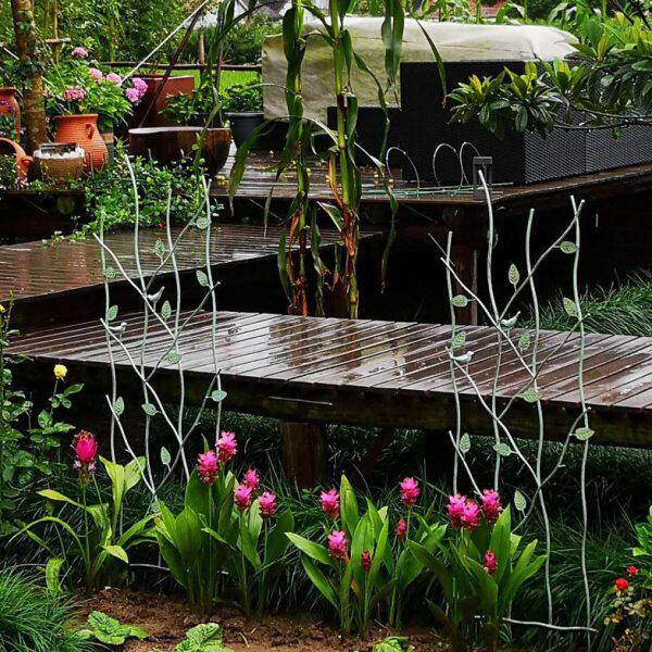 隔断篱笆栅栏做旧花园围挡创意院子庭院爬藤架围栏铁艺复古