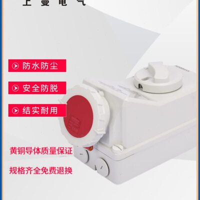 上曼电气NENMMAN机械连锁TYP:5608带开关400V锁式插座32A五孔IP67