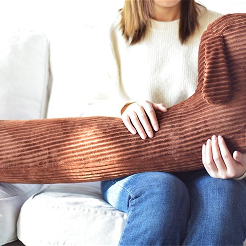 妙home腊肠狗条形抱枕可爱F靠垫午睡枕靠枕颈枕腰枕