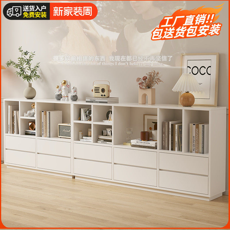 书架置物架d落地书柜现代简约自由组合矮柜客厅展示架储物柜收纳