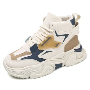 男鞋2024新款小个子内增高12cm10高帮板鞋厚底男士休闲运动老爹鞋