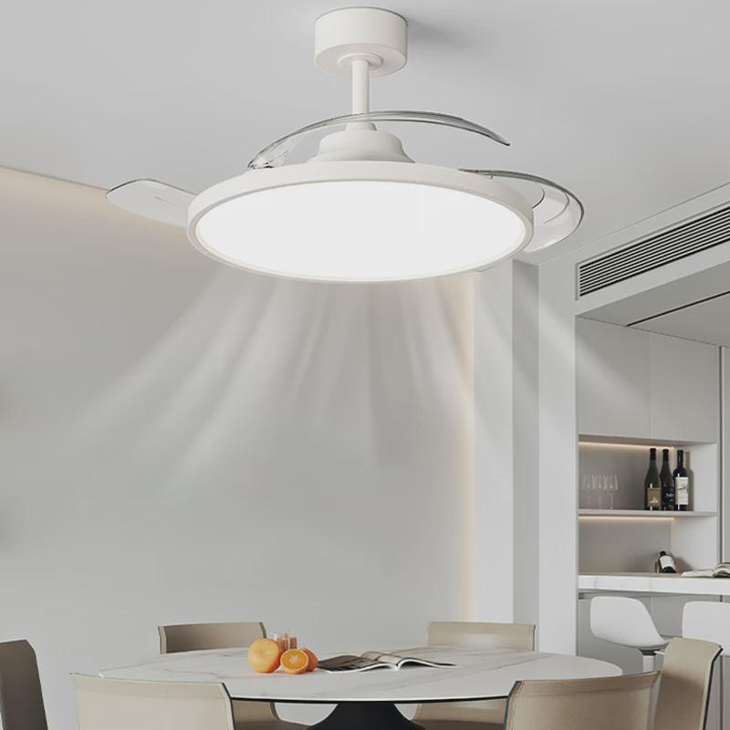 全光谱隐形餐厅风扇灯现代简约卧室灯超薄静音客厅吊扇灯中山灯具