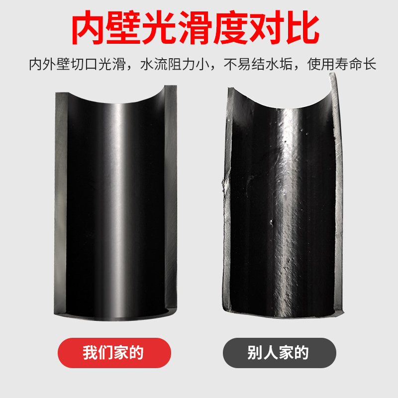 pe水管 热熔自来水管4分6分1寸32给水25黑硬管40饮水50塑料水管子