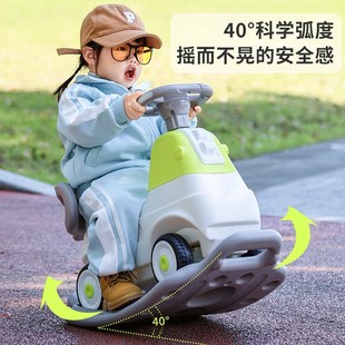 儿童挖掘机可坐人扭扭车带拖斗挖土机可推可骑滑玩具车女孩溜溜车