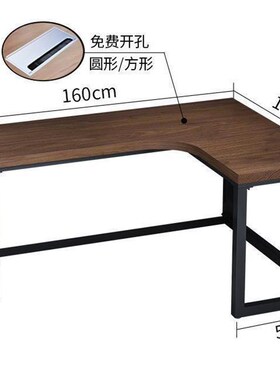 美式实木转角书桌双人学习桌l型书桌靠墙拐角桌台式电脑桌办公桌