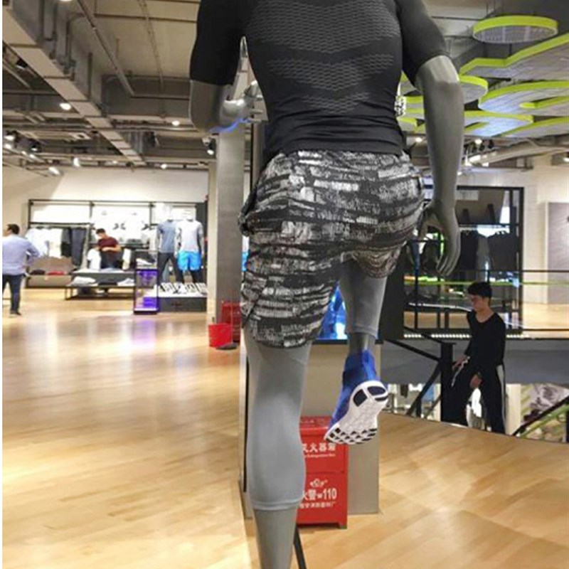 运动男模特道具服装展示人台跑步健身肌肉假人模型踢足球陈列橱窗