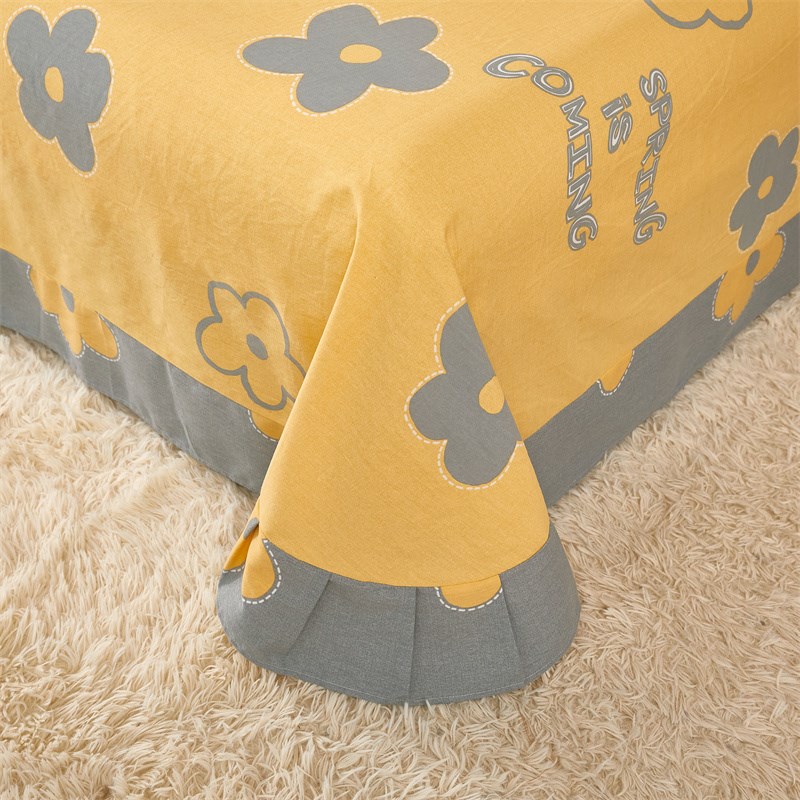 秋冬季全棉加厚磨毛床单单件双人1.8m床上纯棉圆角被单垫单1.5米2