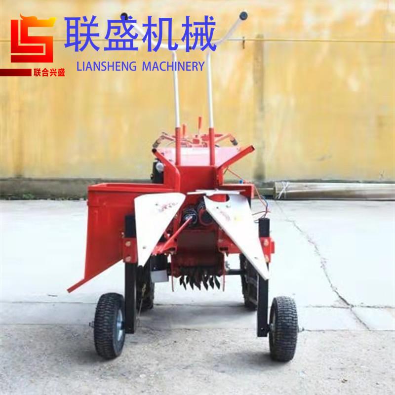 玉米收割机 单行苞米收割扒皮秸秆粉碎一体机 汽油自走收获机