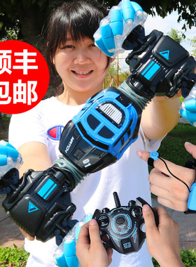 手表手势感应变形遥控汽车男w孩手指特技扭变越野四驱赛车儿童玩