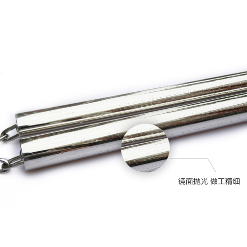 金教练diy刻字不锈钢双截棍浮雕双节棍实战表演练习送龙纹棍套