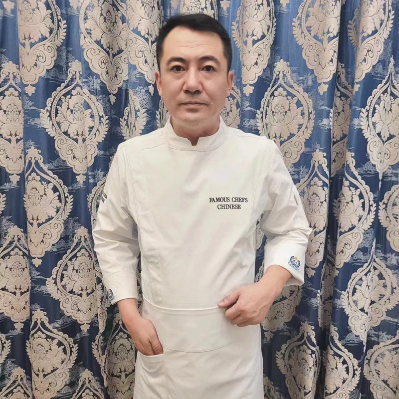 红衣坊厨师工作服男长袖秋冬季酒店厨师长总厨餐厅后厨餐饮定制政