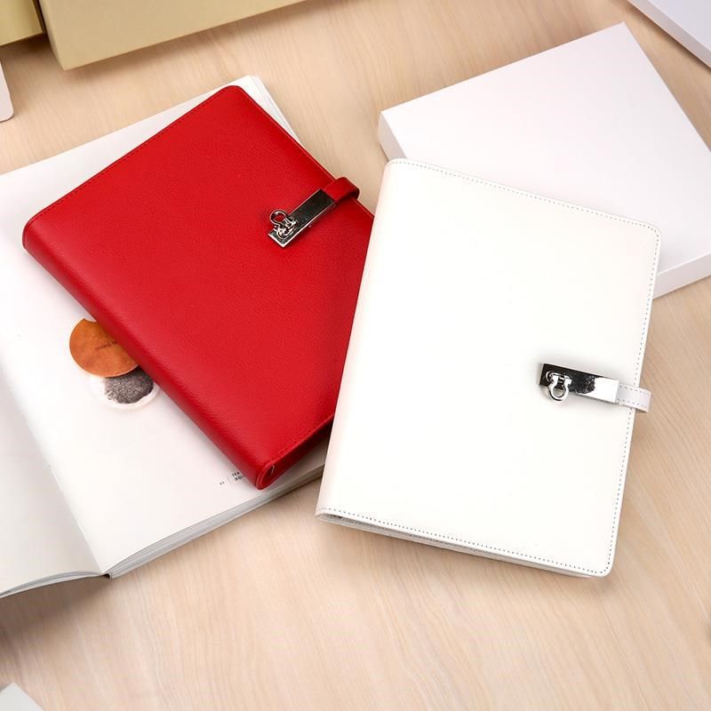 白色笔记本礼盒红色记事本文具礼品商务定制logo办公会议订制礼物