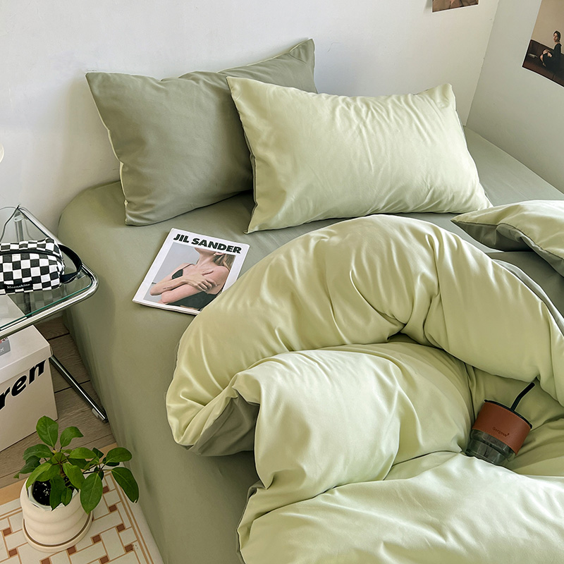 ins四件套被子纯水洗棉全床单被套罩学生宿舍单人床上用品4三件套