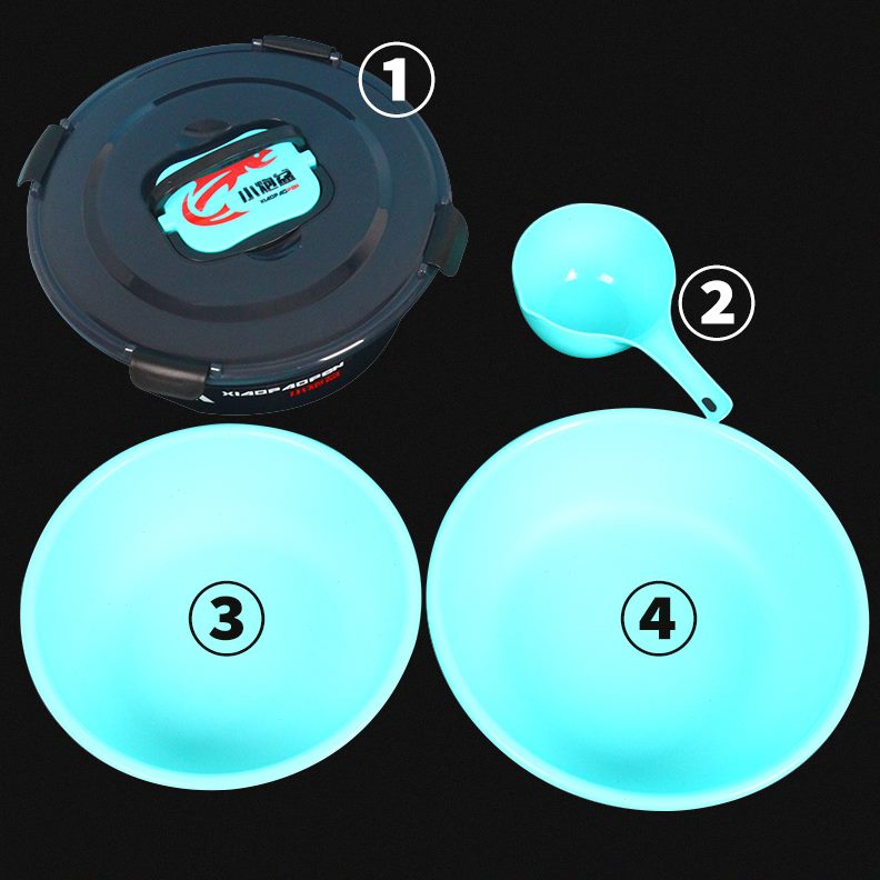 盆开新款桶饵料四件套散炮桶盆散炮饵拌桶渔具钓鱼用品黑坑勺子饵