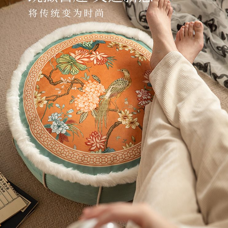 懒人上绣球地阳台飘窗蒲团坐垫榻榻米客厅沙发山坐墩放打坐专用